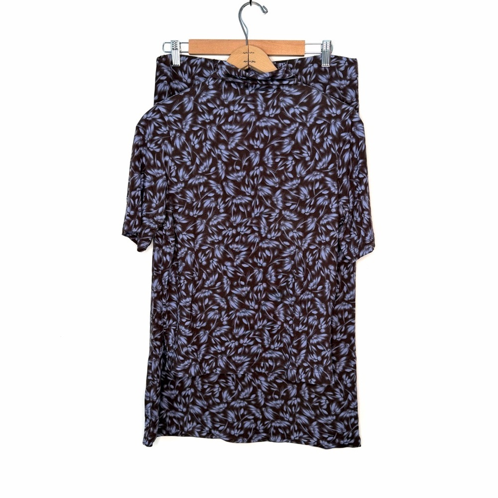 Madewell Drapey Mockneck Top Floral Drapey Pull-on Midi Skirt Set Size Large - Picture 3 of 13